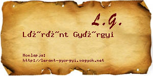 Léránt Györgyi névjegykártya