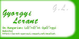 gyorgyi lerant business card